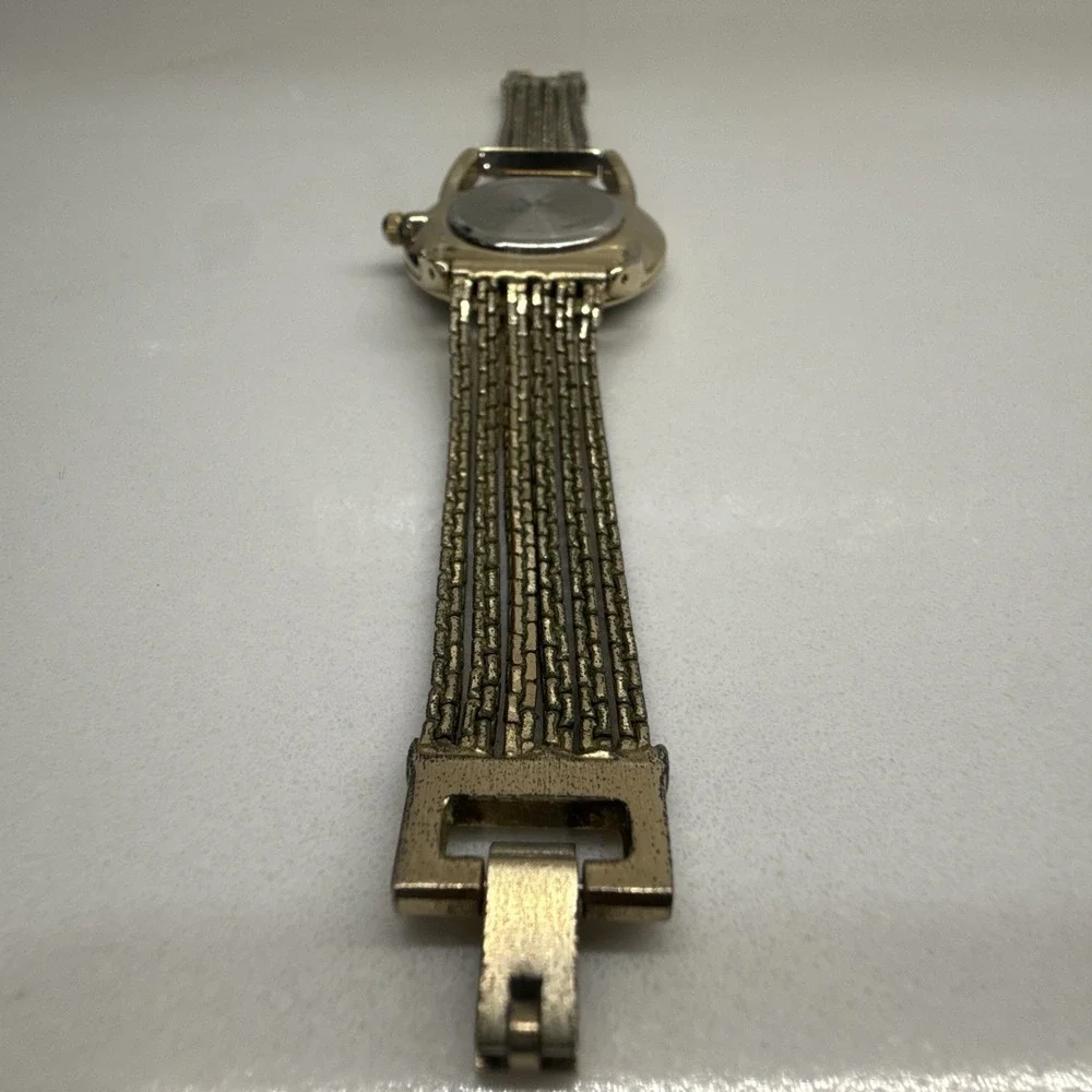 Anne Klein Ladies Watch Multi Strand Band Bracelet Diamond Gold Tone New Battery
